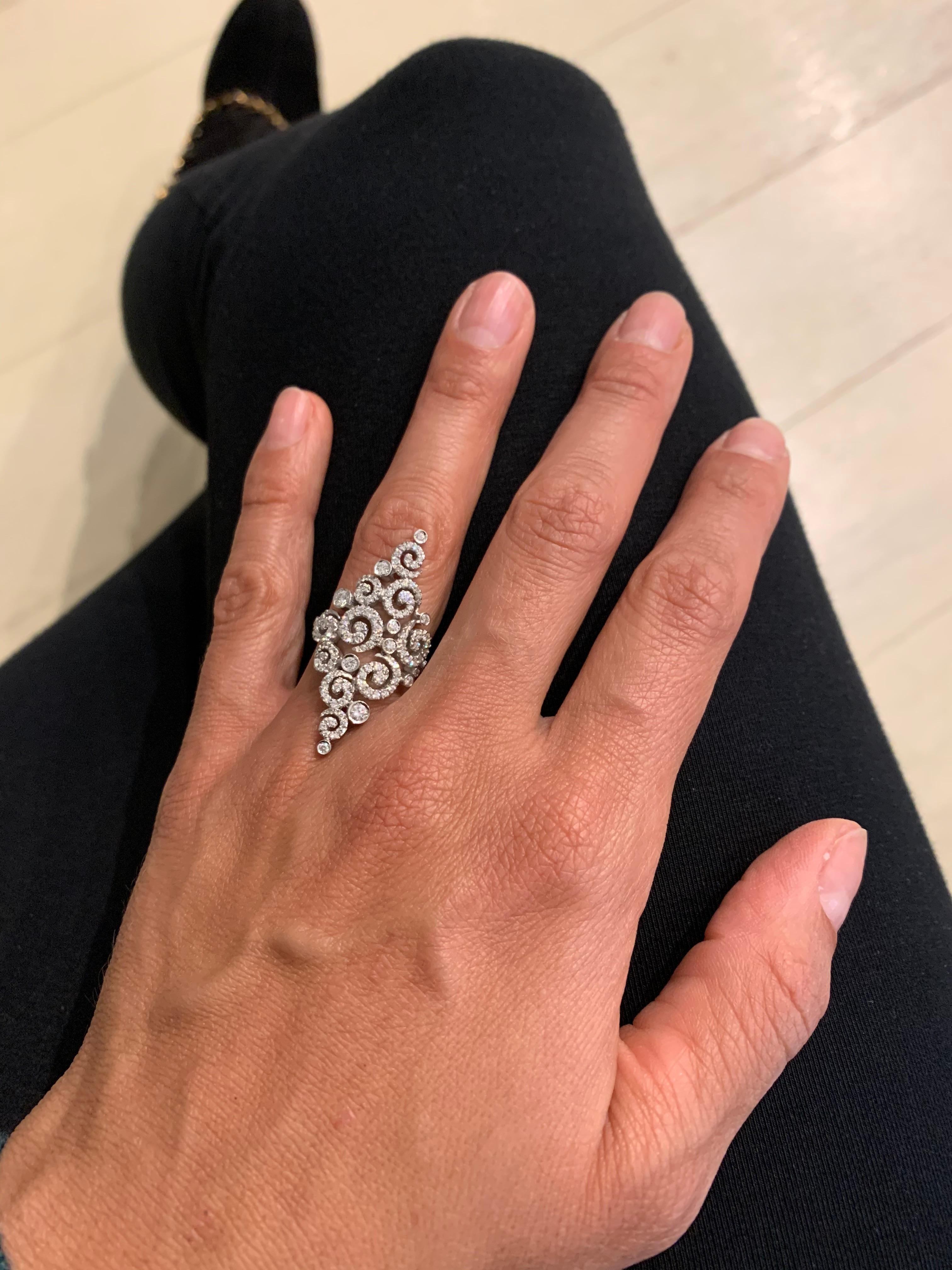 Women's or Men's 1.22 Carat Large Stefan Hafner Diamond Ring