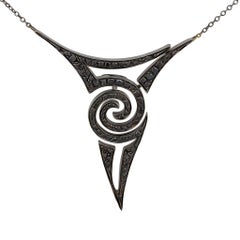 Stefan Hafner 18K Black Rhodium 1.18ctw Diamond Pendant Necklace