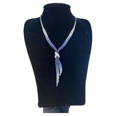 Stefan Hafner 18k Gold Blue Sapphire & Diamond Necklace 