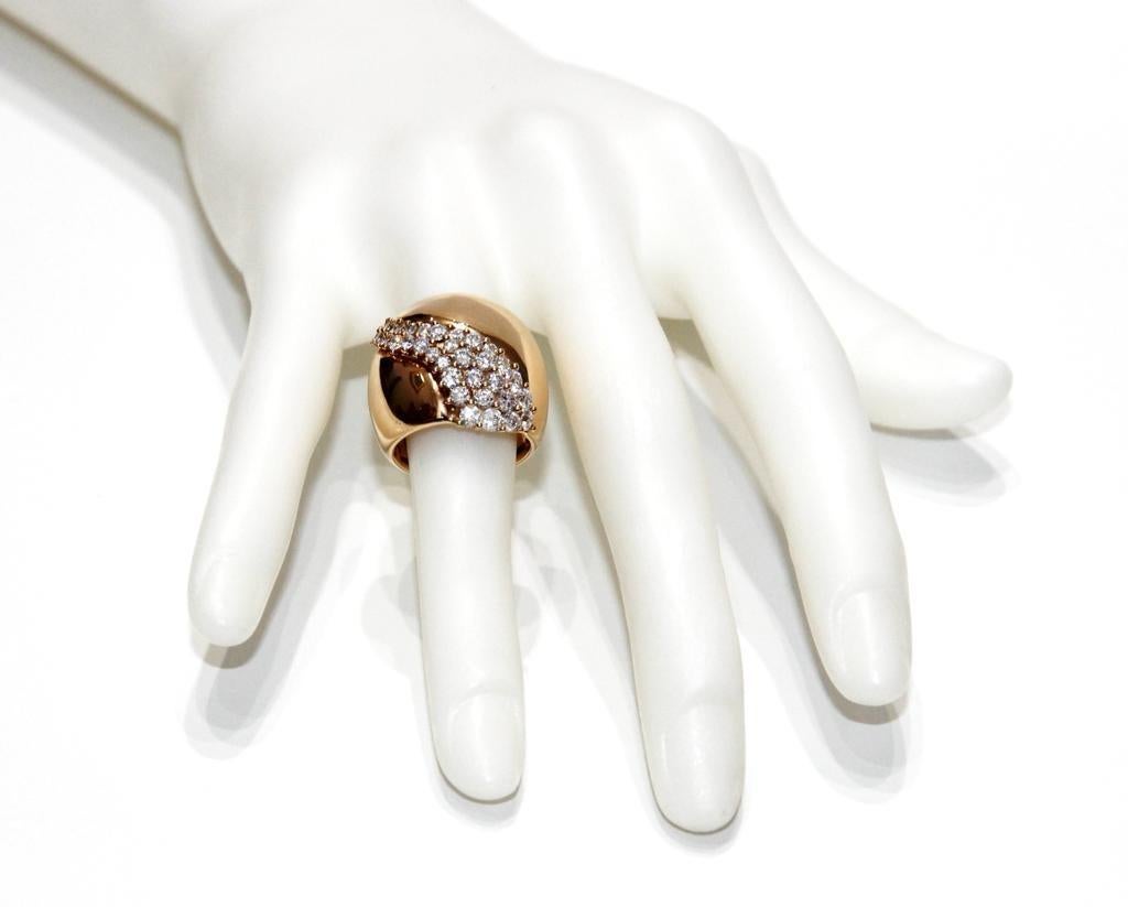 Brilliant Cut Stefan Hafner 18K Rose Gold and Diamond Ring