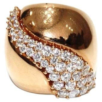 Stefan Hafner 18K Rose Gold and Diamond Ring