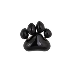 Stefan Hafner 18K White Gold Black Enamel Paw Earrings