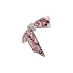 Stefan Hafner 18k White Gold Diamond Bow Earrings