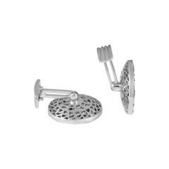 Stefan Hafner 18K White Gold Diamond Cufflinks