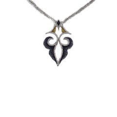 Stefan Hafner 18k White Gold Diamond and Sapphire Necklace