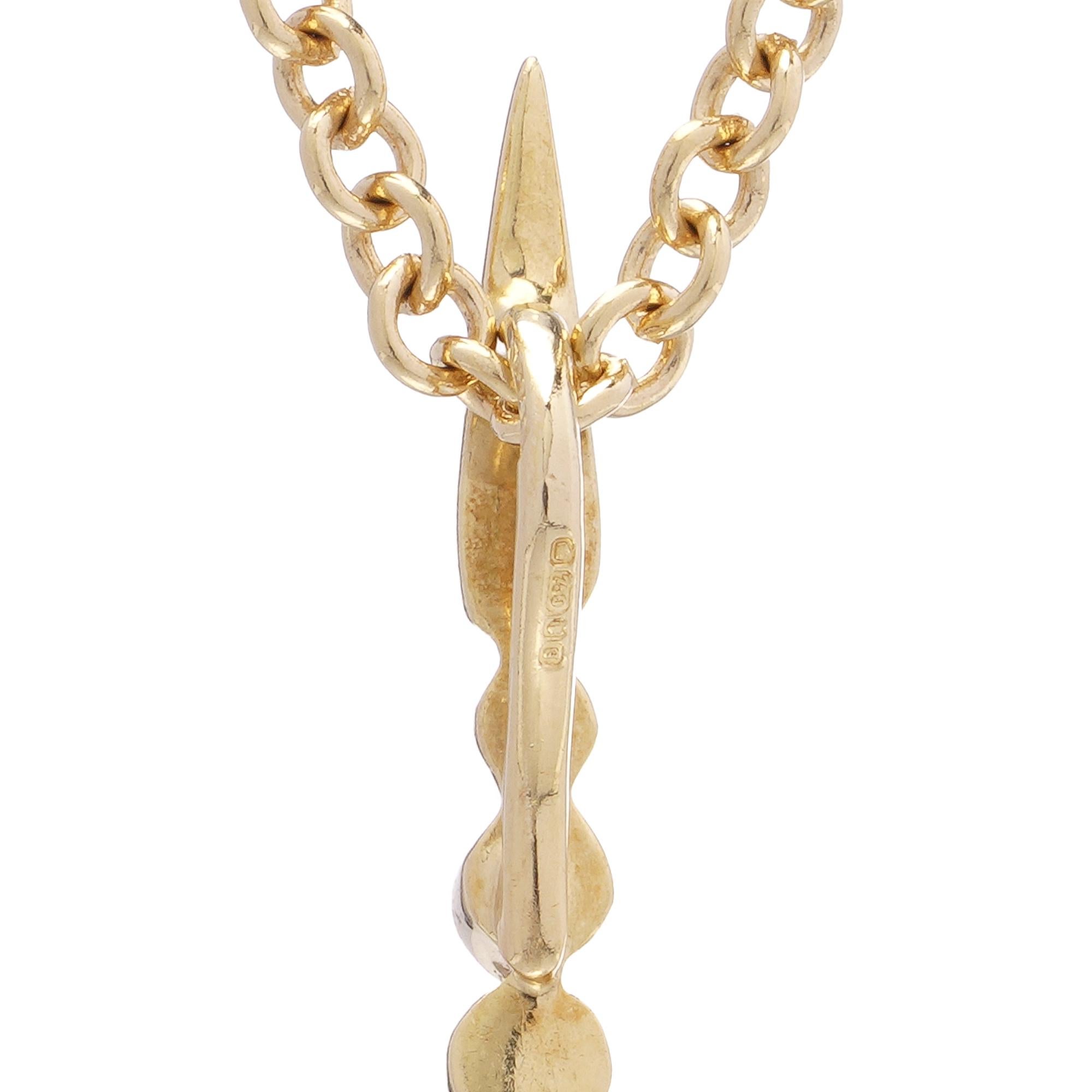 Stefan Hafner 18kt Gelbgold Diamant-Anhänger Halskette, 2,20 Karat im Angebot 7