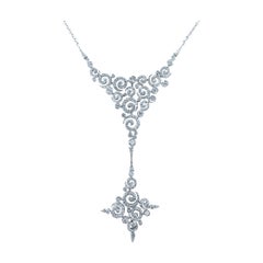 2.89 Carat Diamond Large Swirl Stefan Hafner Necklace