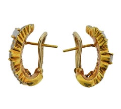 Stefan Hafner 4.18 Carat Multi-Color Diamond Gold Earrings