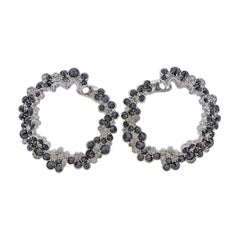 Stefan Hafner Black Diamond Gold Circle Earrings Stefan Hafner Black Diamond Gold Circle Earrings