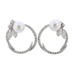 Stefan Hafner Diamond Pearl Gold Earrings