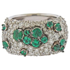 Stefan Hafner Emerald Diamond Cocktail Ring