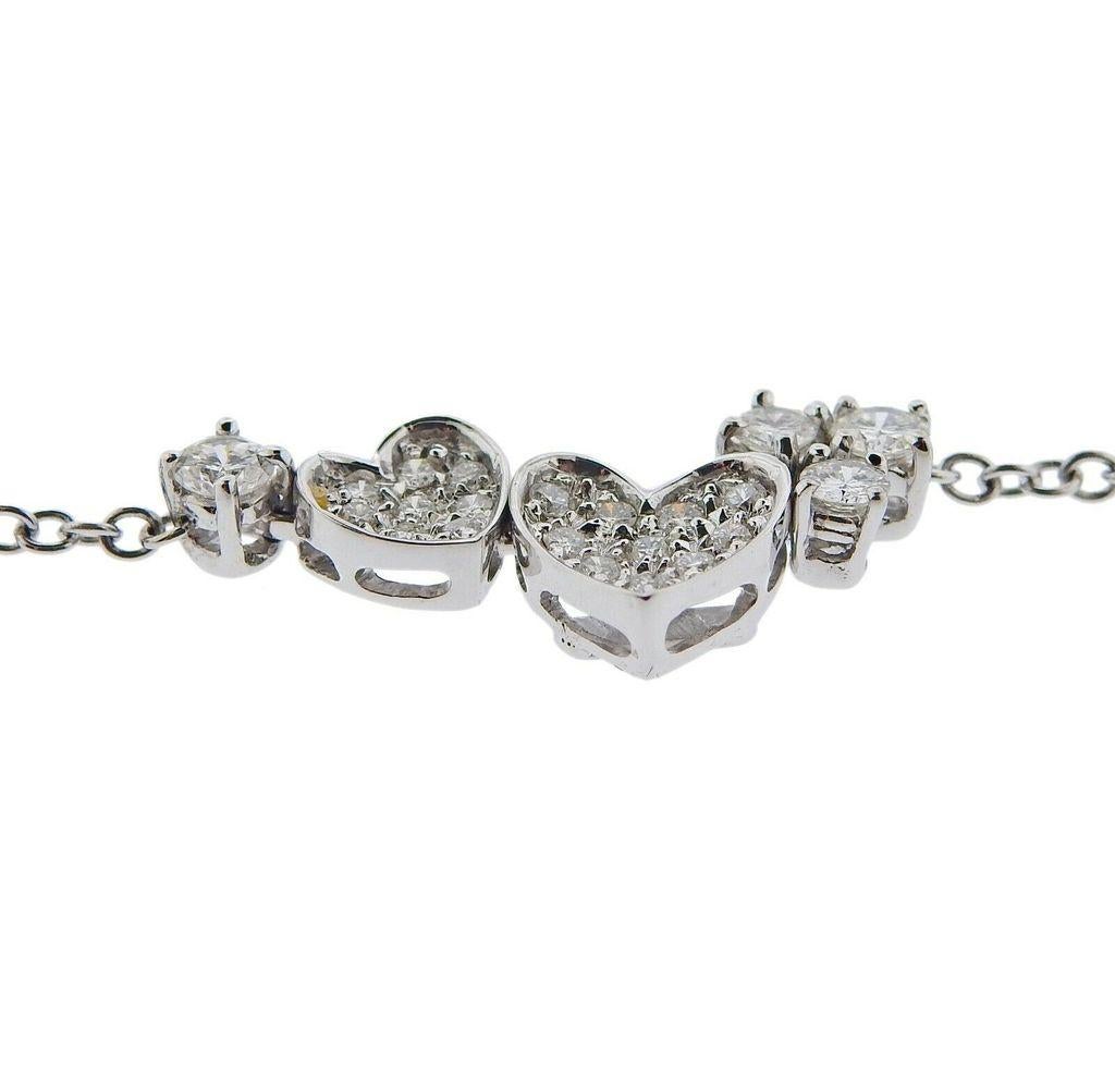 Stefan Hafner Gold Diamond Heart Pendant Necklace In Excellent Condition In Lambertville, NJ