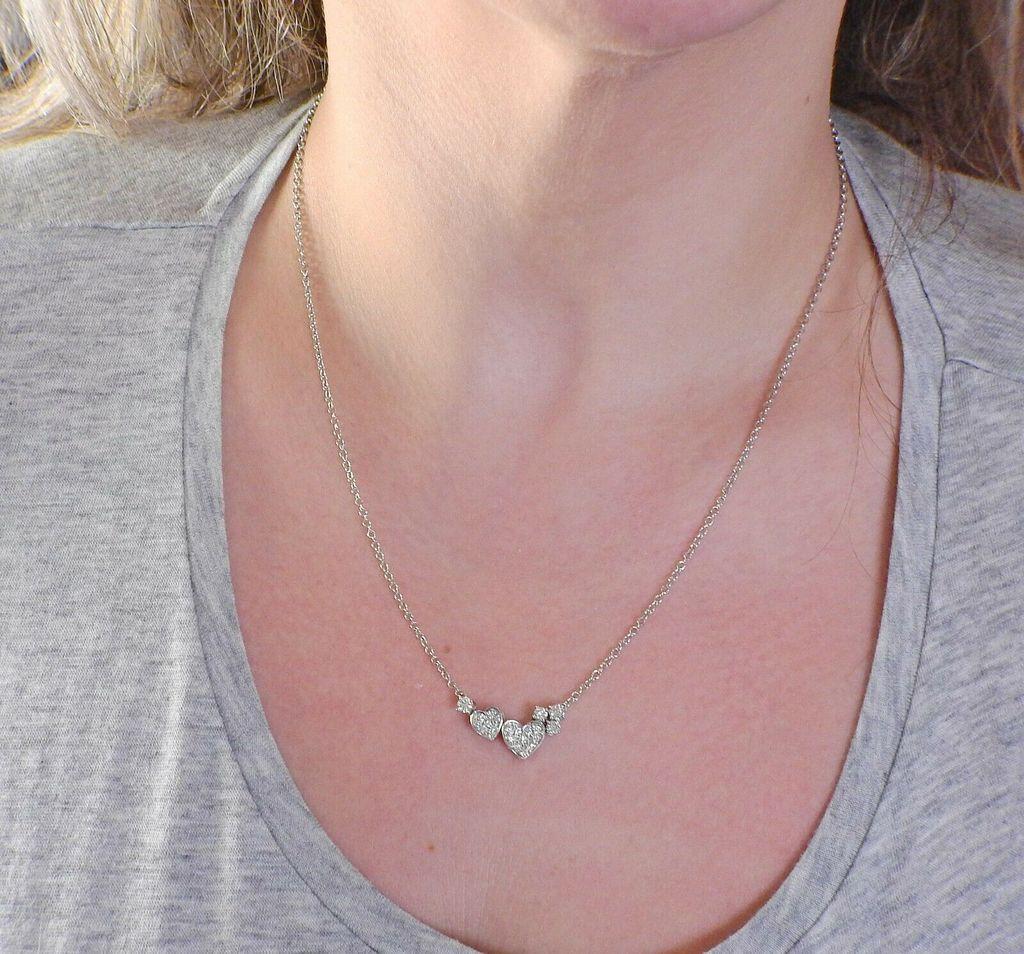 Women's or Men's Stefan Hafner Gold Diamond Heart Pendant Necklace