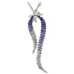 Stefan Hafner Gold Diamond Sapphire Necklace