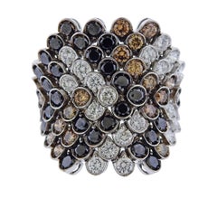 Stefan Hafner Multi-Color Diamond Gold Ring