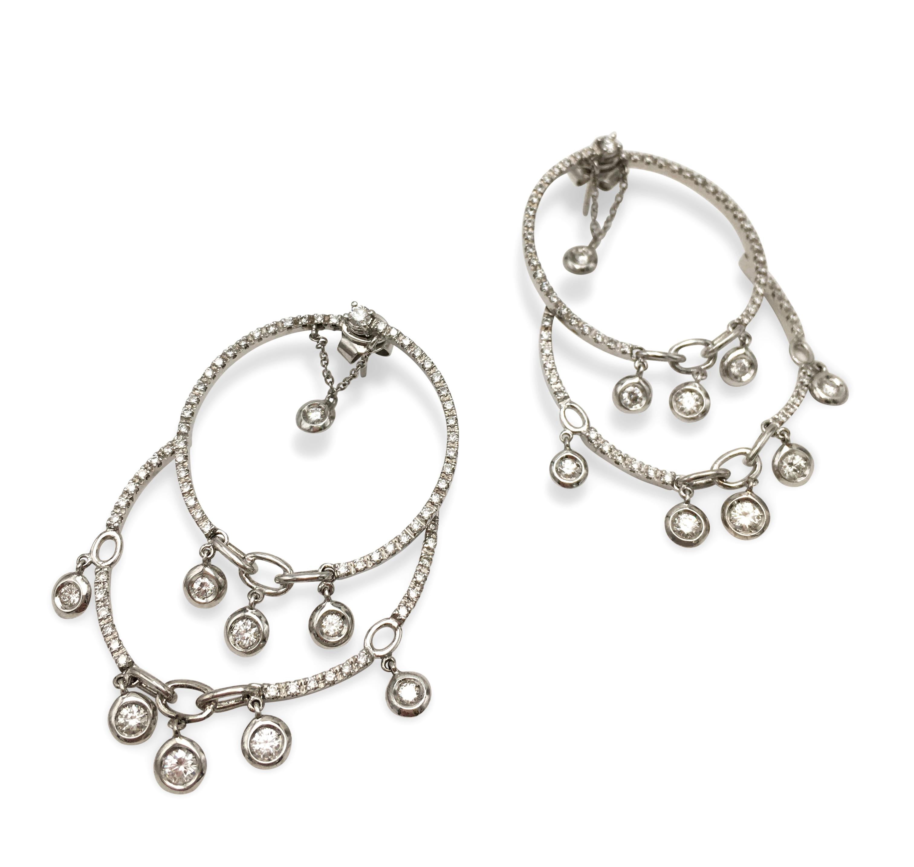 white gold earrings