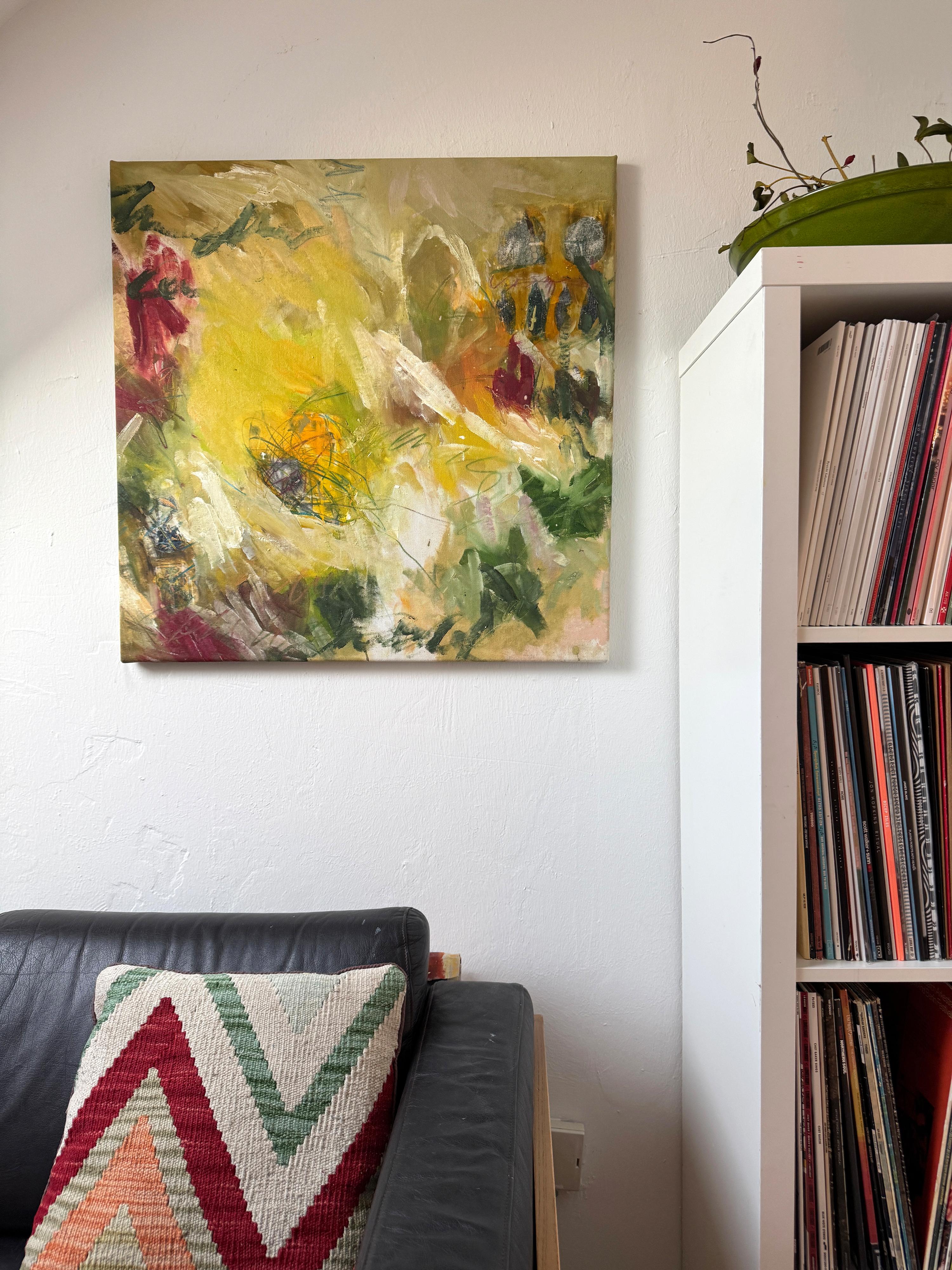Another green World  - by Stefan Heyer Contemporary abstract oil painting For Sale 10