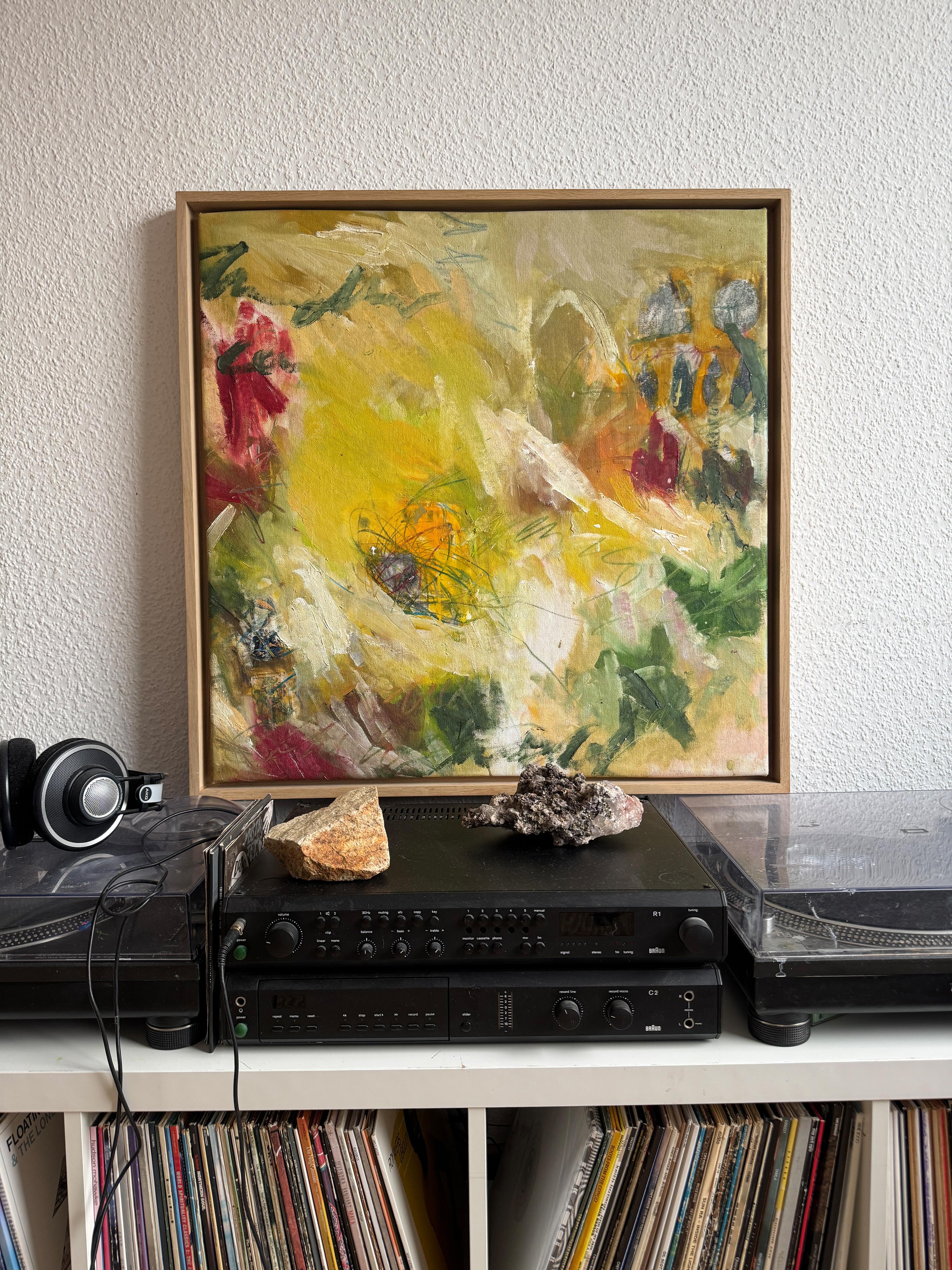 Another green World  - by Stefan Heyer Contemporary abstract oil painting For Sale 4