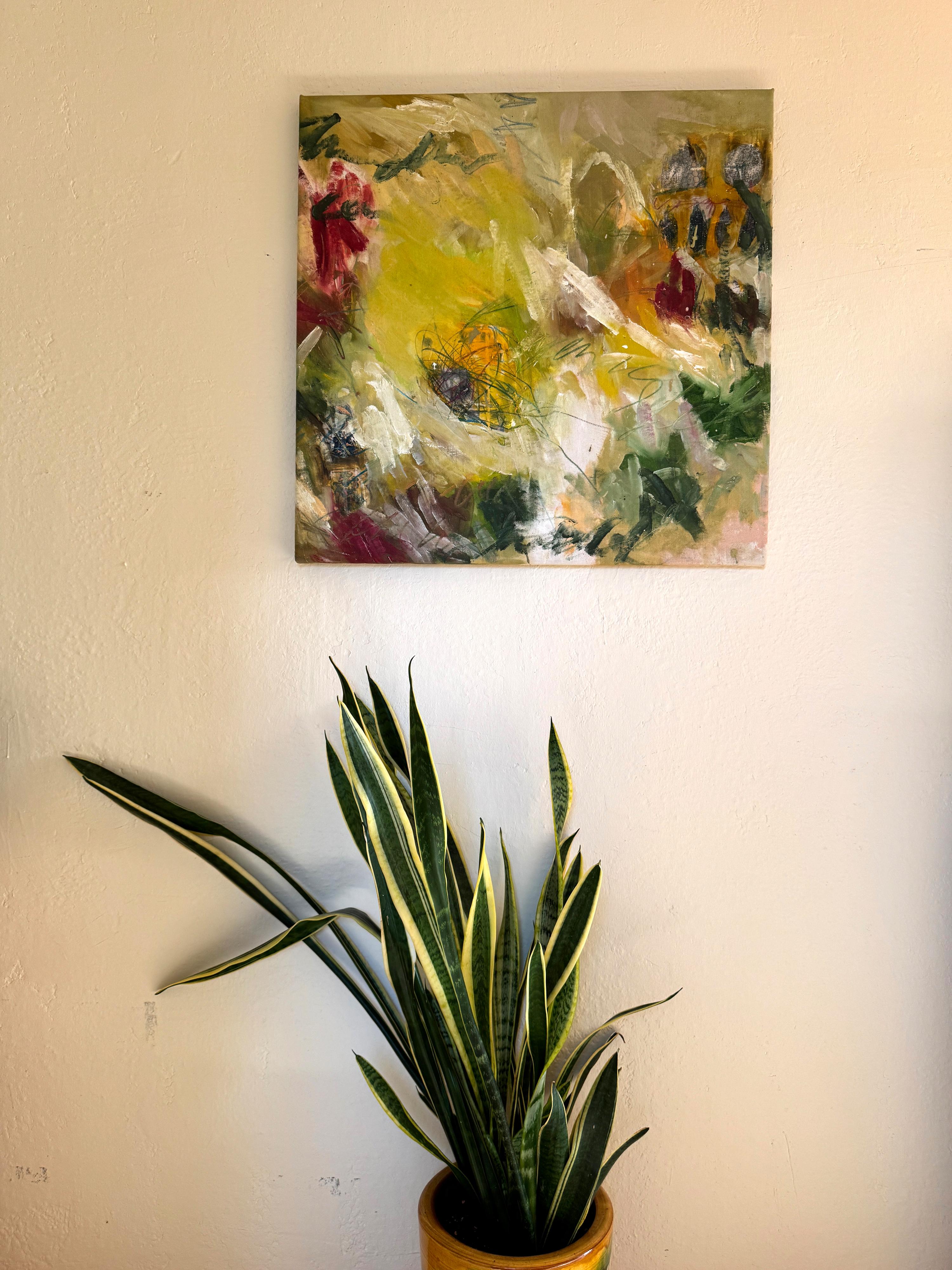 Another green World  - by Stefan Heyer Contemporary abstract oil painting For Sale 8
