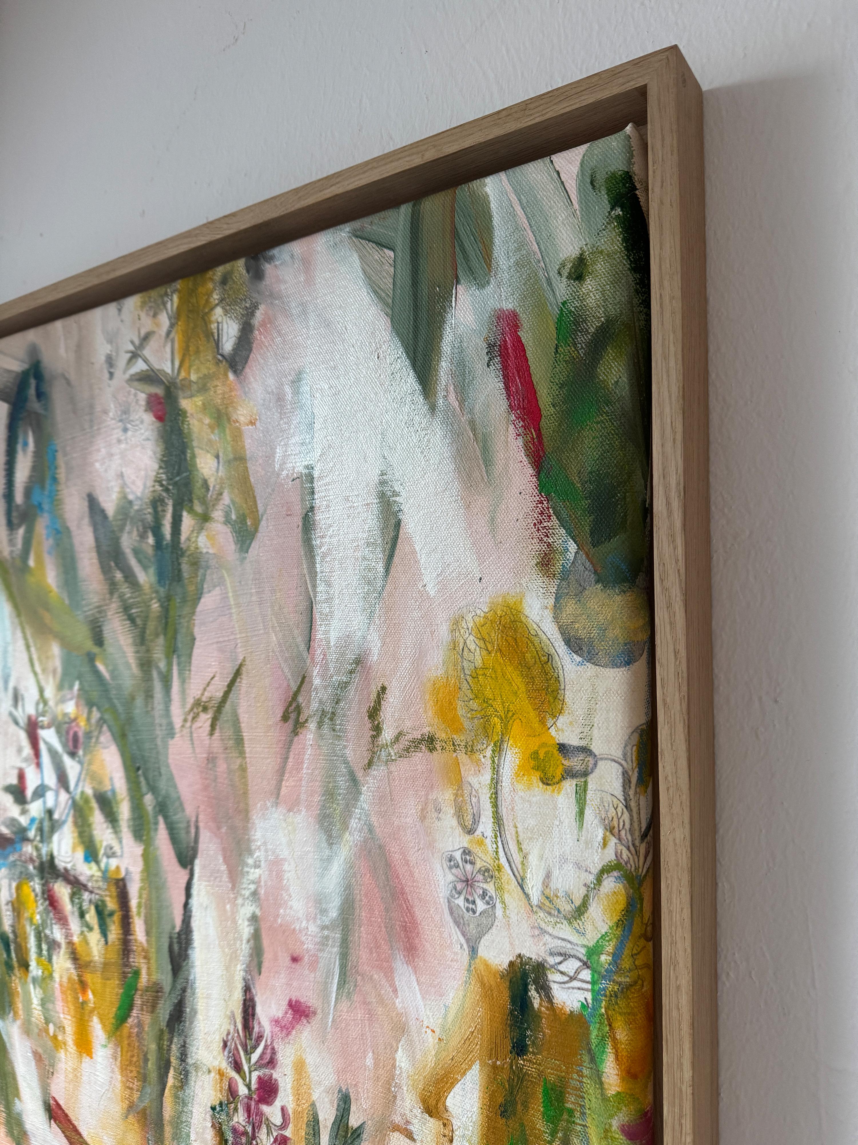 The secret Garden - von Stefan Heyer Contemporary  Abstraktes botanisches Ölgemälde im Angebot 9