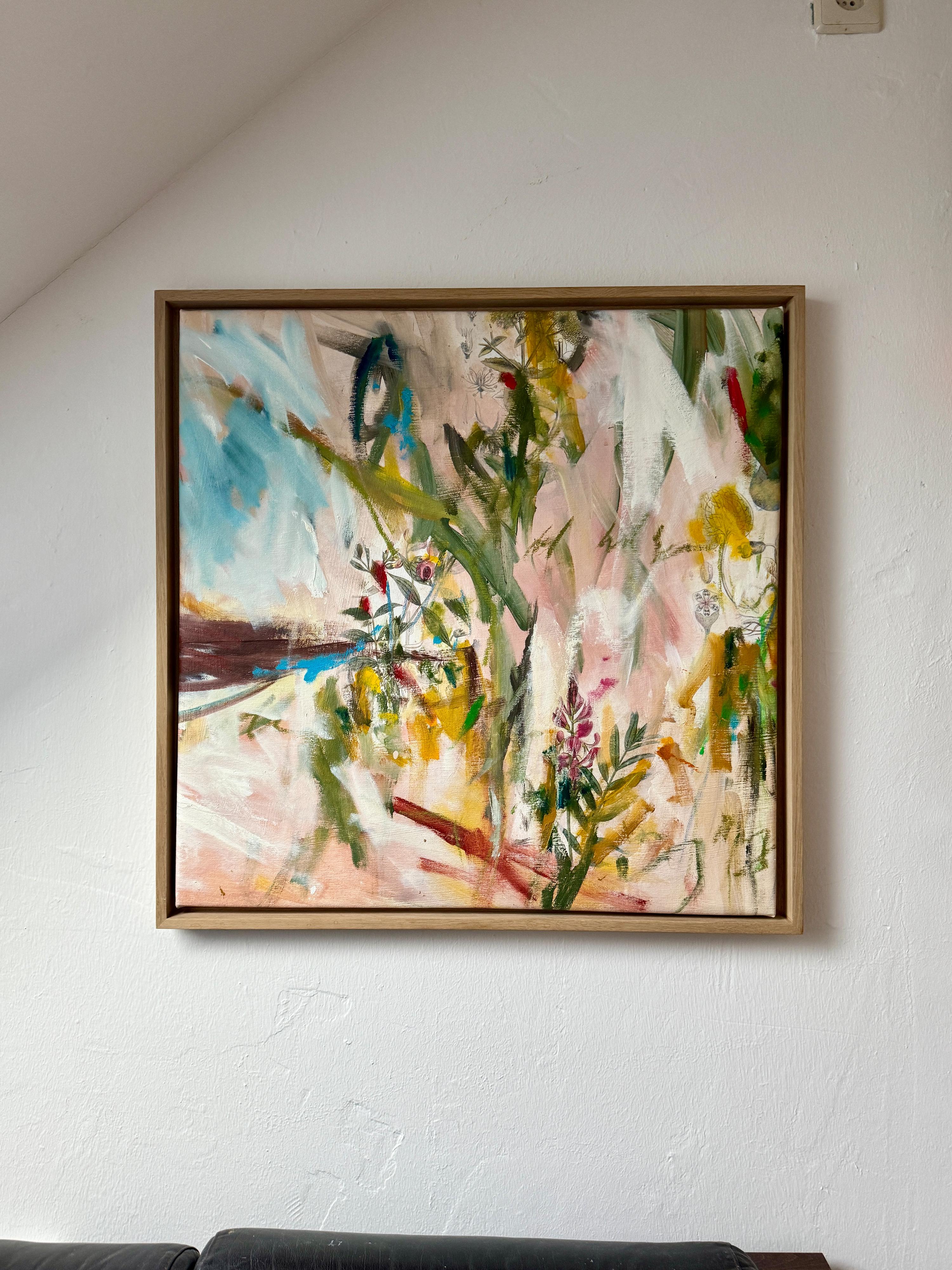 The secret Garden - von Stefan Heyer Contemporary  Abstraktes botanisches Ölgemälde im Angebot 10