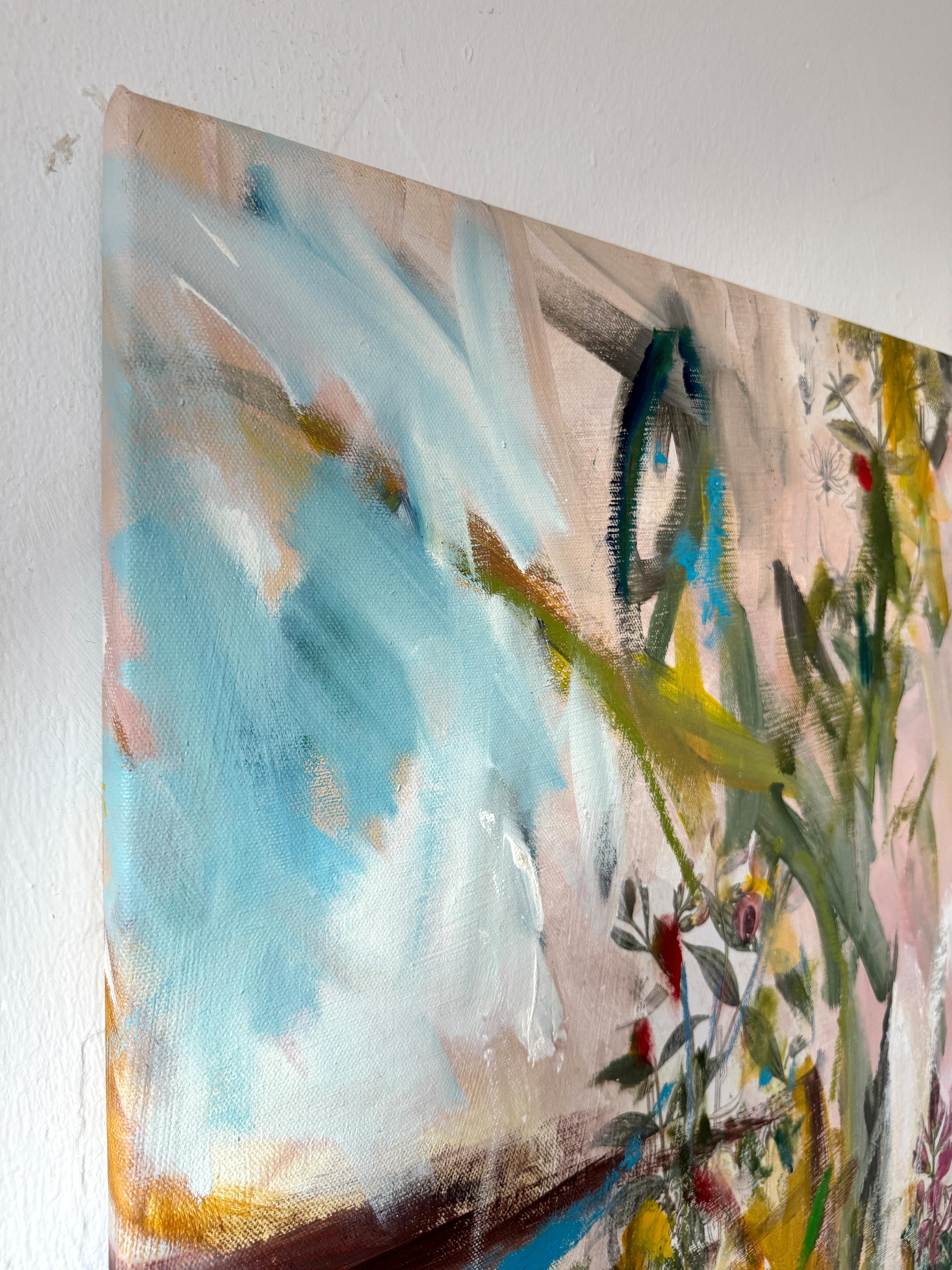 The secret Garden - von Stefan Heyer Contemporary  Abstraktes botanisches Ölgemälde im Angebot 12