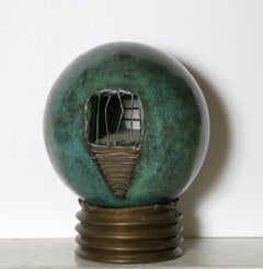 I, Sisyphus, Signed Surrealist Bronze Sculpture by Stefan Vladescu