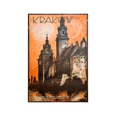 Circa 1930 Original travel poster - Krakow Polish State Railways