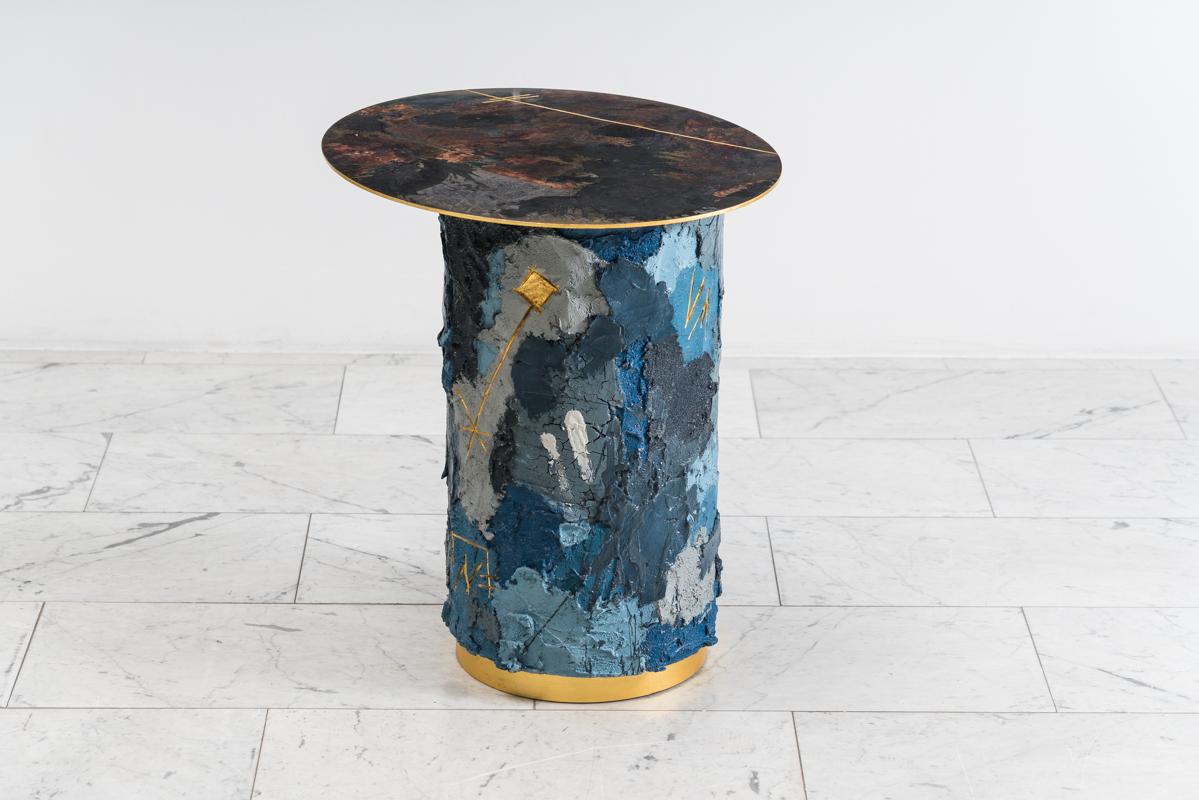 Stefan Rurak, Concrete and Steel Occasional Table, USA In New Condition In New York, NY