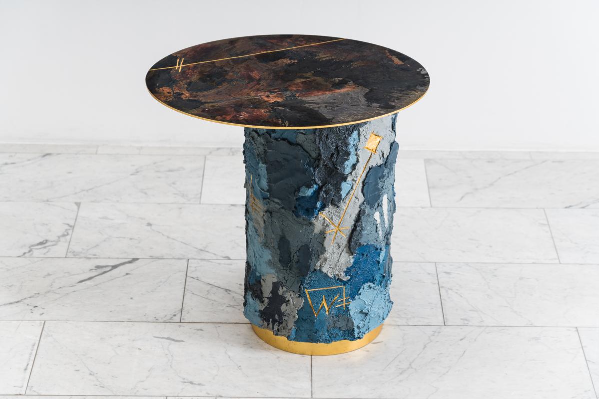 Contemporary Stefan Rurak, Concrete and Steel Occasional Table, USA