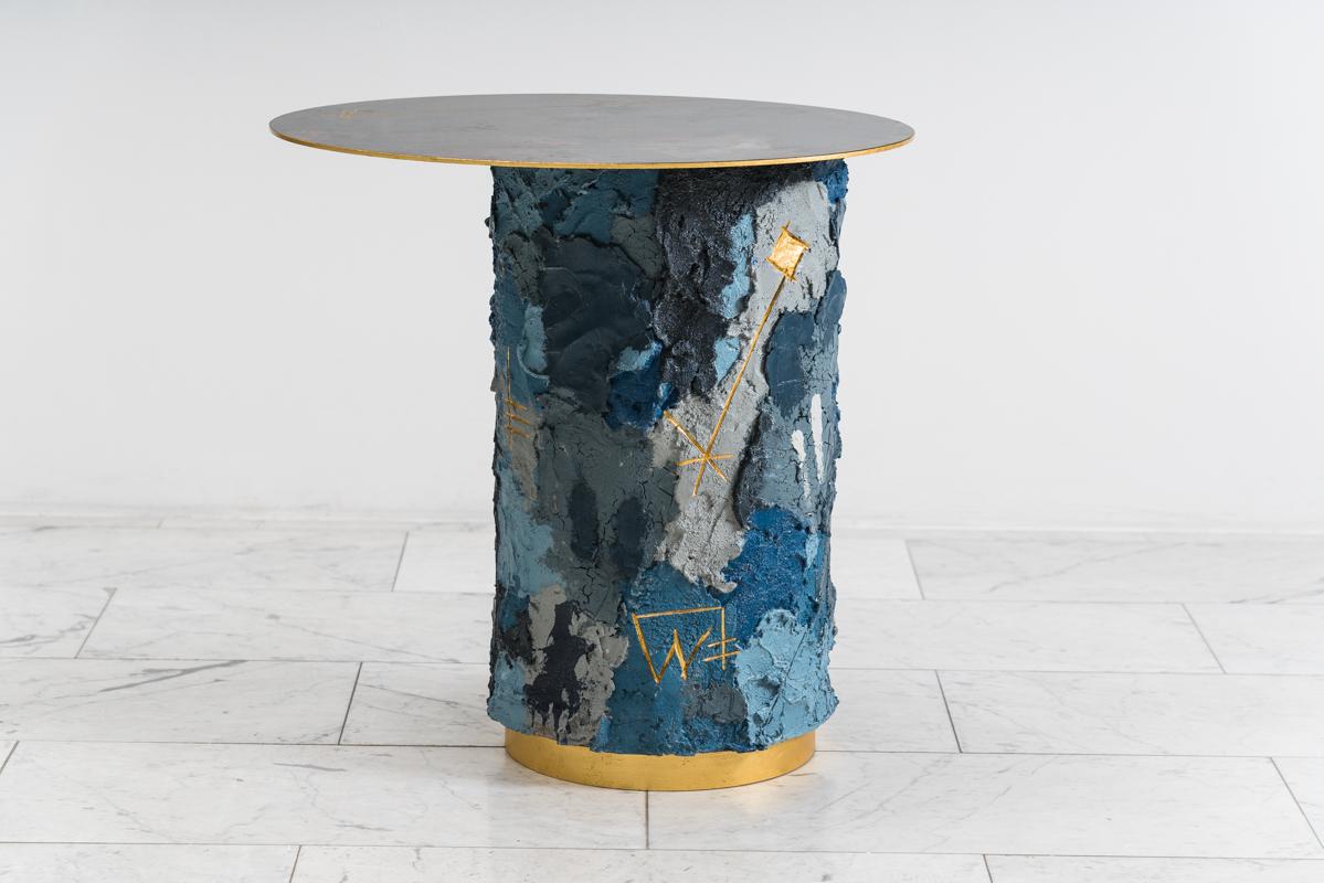 Stefan Rurak, Concrete and Steel Occasional Table, USA 1