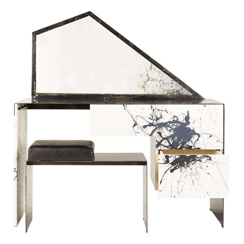 Stefan Rurak, Trapezoid Mirror Desk / Vanity, USA For Sale