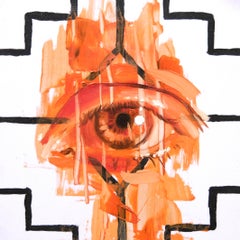 Peinture à l'huile "Embers Stare 1",