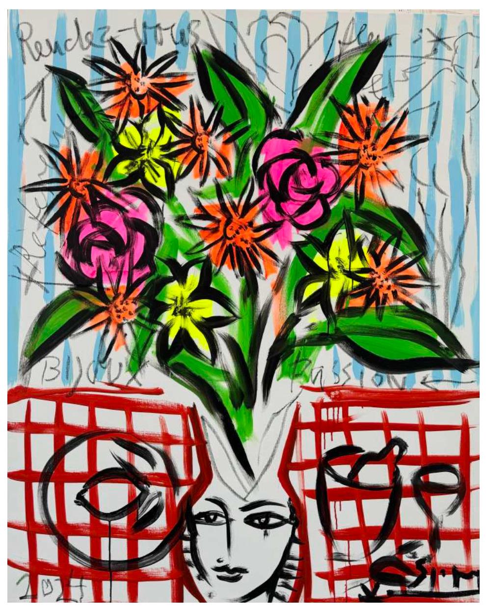 Flower Passion – Painting von Stefan Szczesny