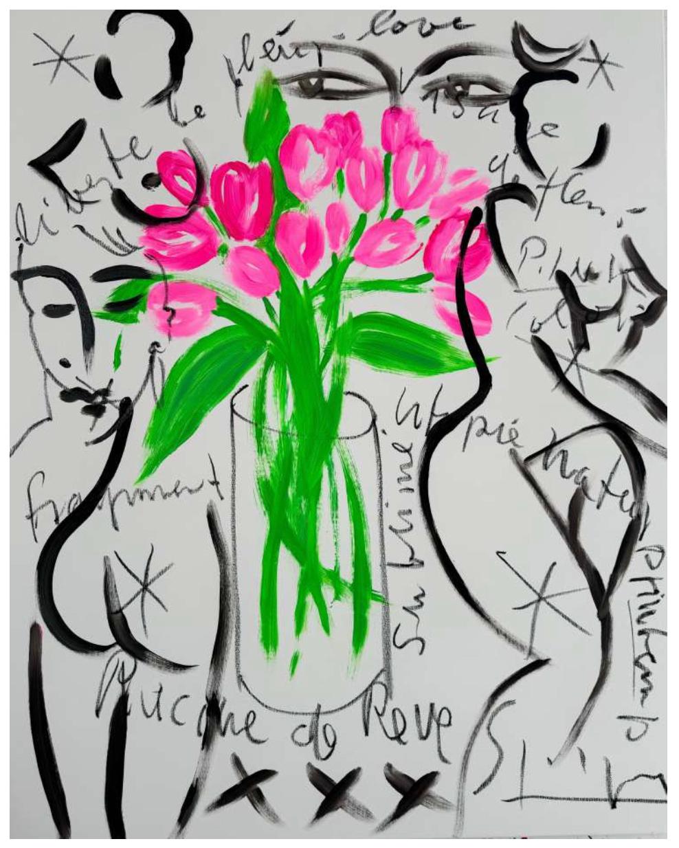Racine des Rêves - Tulipes - Painting by Stefan Szczesny