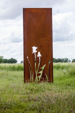 Mur de jardin en acier - "Flower 1" - The Modernity Ornamental Outdoor - 75×195 cm