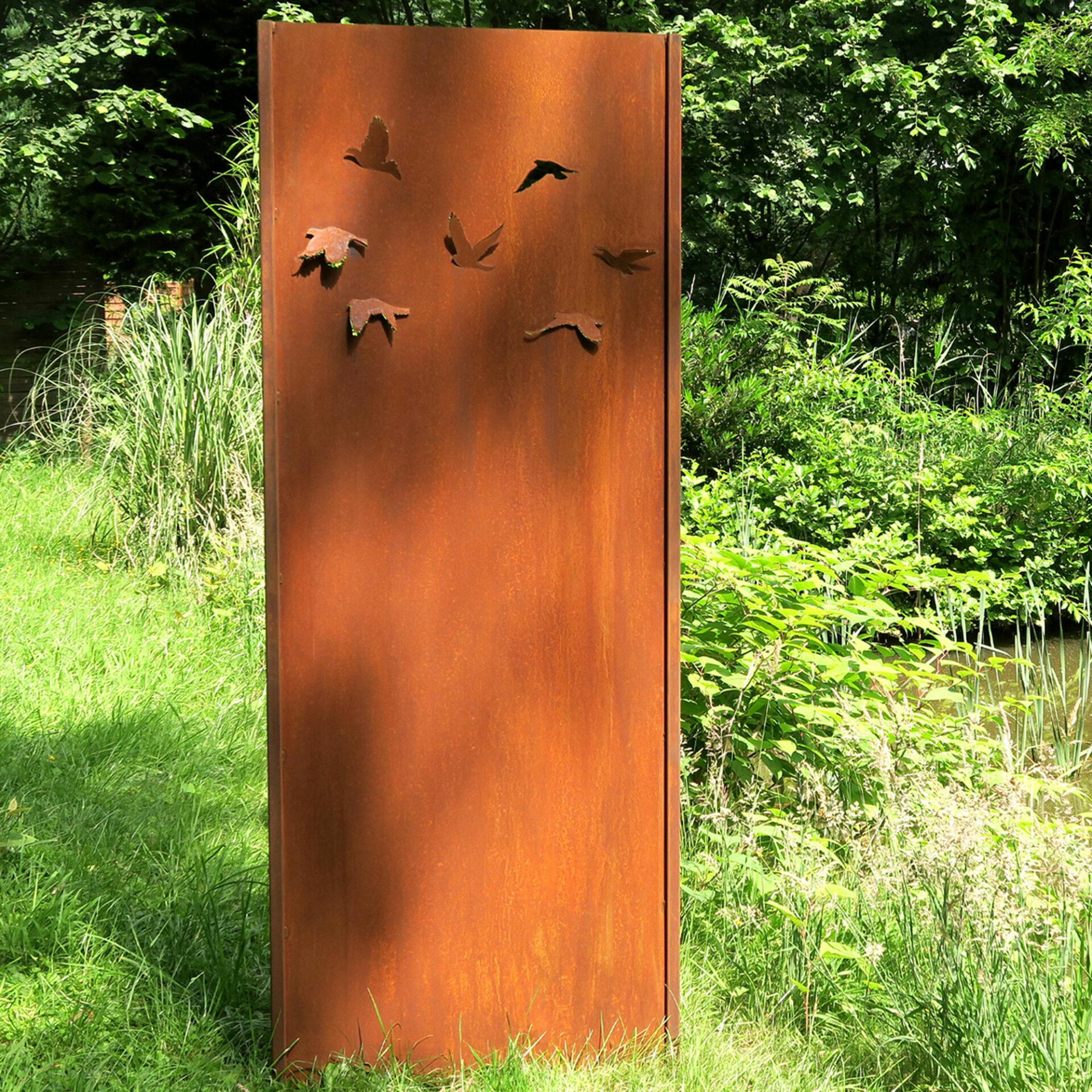 Muro de acero para jardín - "Enjambre 2" - Adorno moderno para exterior - 75 x 195 cm - Sculpture de Stefan Traloc