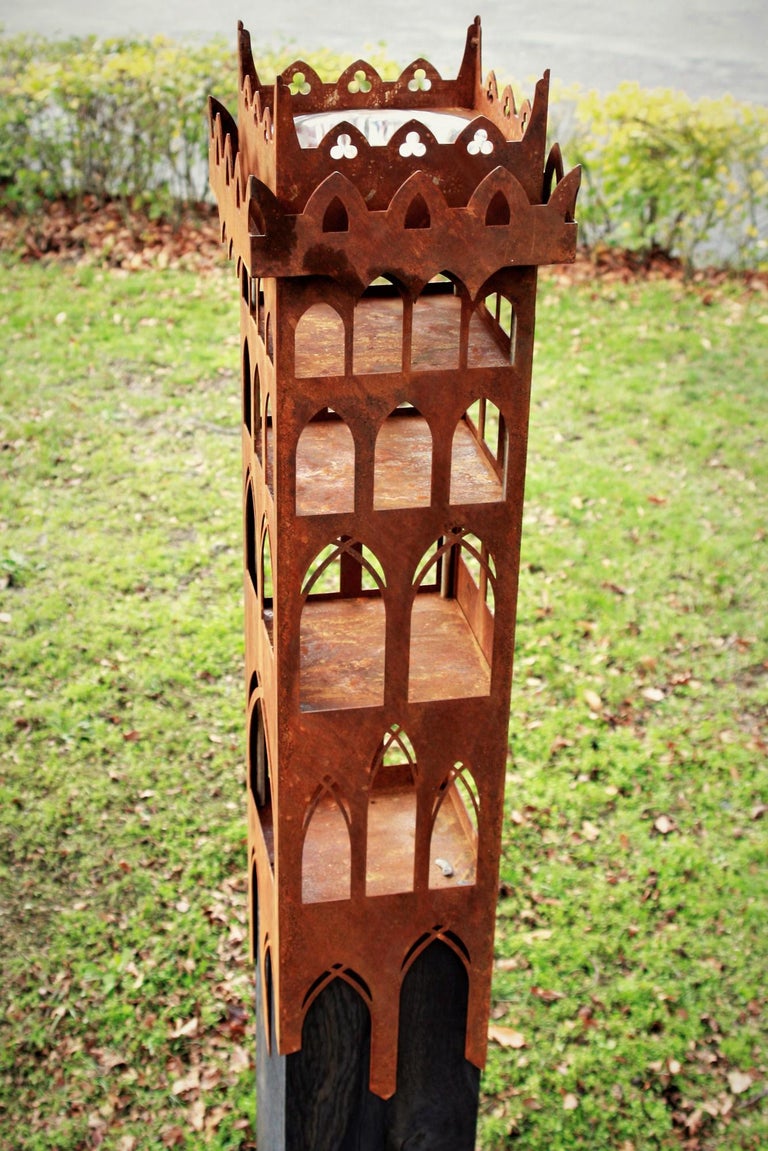 Stefan Traloc Outdoor bird house "Tower House" on a quadratic