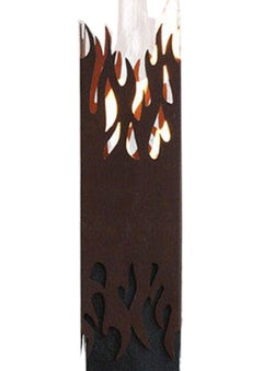 Dark Oak Column and Garden Torch - "Flame" - handmade art object