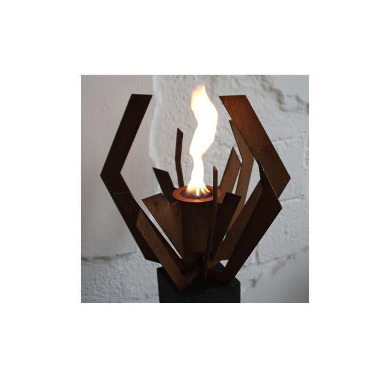 Oak Column and Garden Torch 