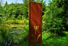 Parete da giardino -Dandelion - Acciaio - ornamento per esterni - 75 × 195 cm