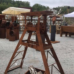 German Ruhr Area Mining Tower - Outdoor Barbecue Charcoal Grill- Garden Ornament