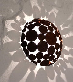 Interior Lamp - "Shadow Circle" rusted - unique contemporary ornament
