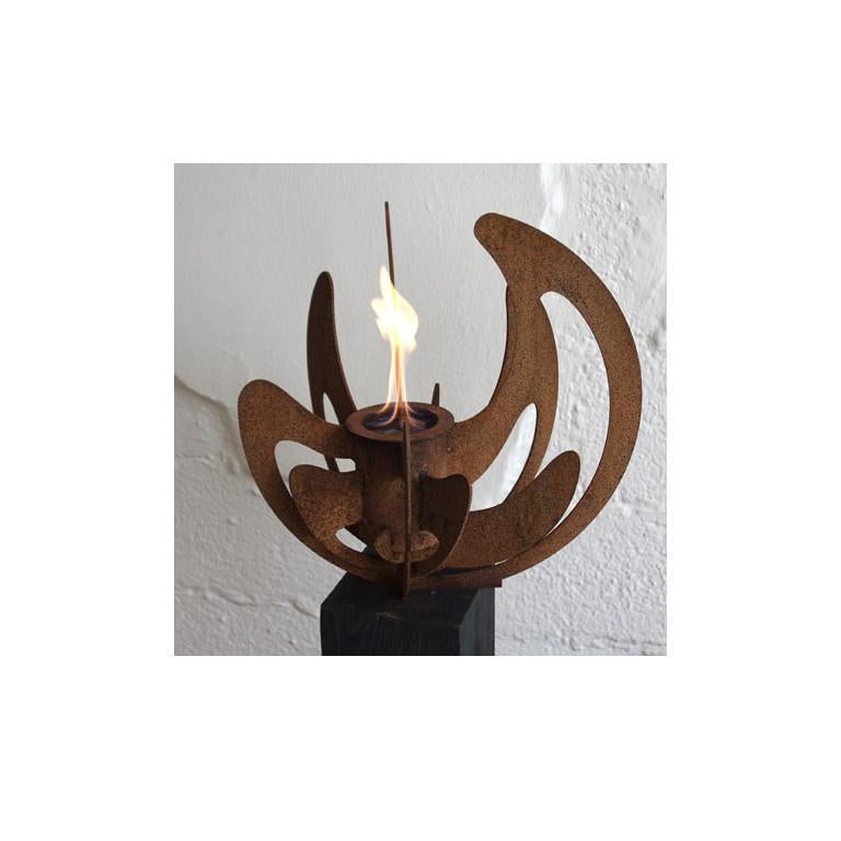 Colonna e torcia da giardino in Oak - 
