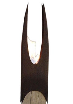 Oak Column & Garden Torch - "Nature Crown" - handmade unique art object