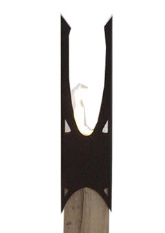 Eichenholz-Säulen- und Gartentorch - ""Naturkrone"" - straight handgefertigte einzigartige Kunst