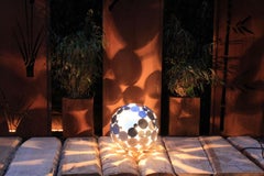 Outdoor Lamp - "Globe" galvanised - art garden decoration - 40cm