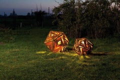 Outdoor Lamp - "Ikosaeder" - contemporary indoor and garden ornament - Set