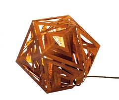 Outdoor Lamp - "Ikosaeder" - contemporary indoor and garden ornament - tall