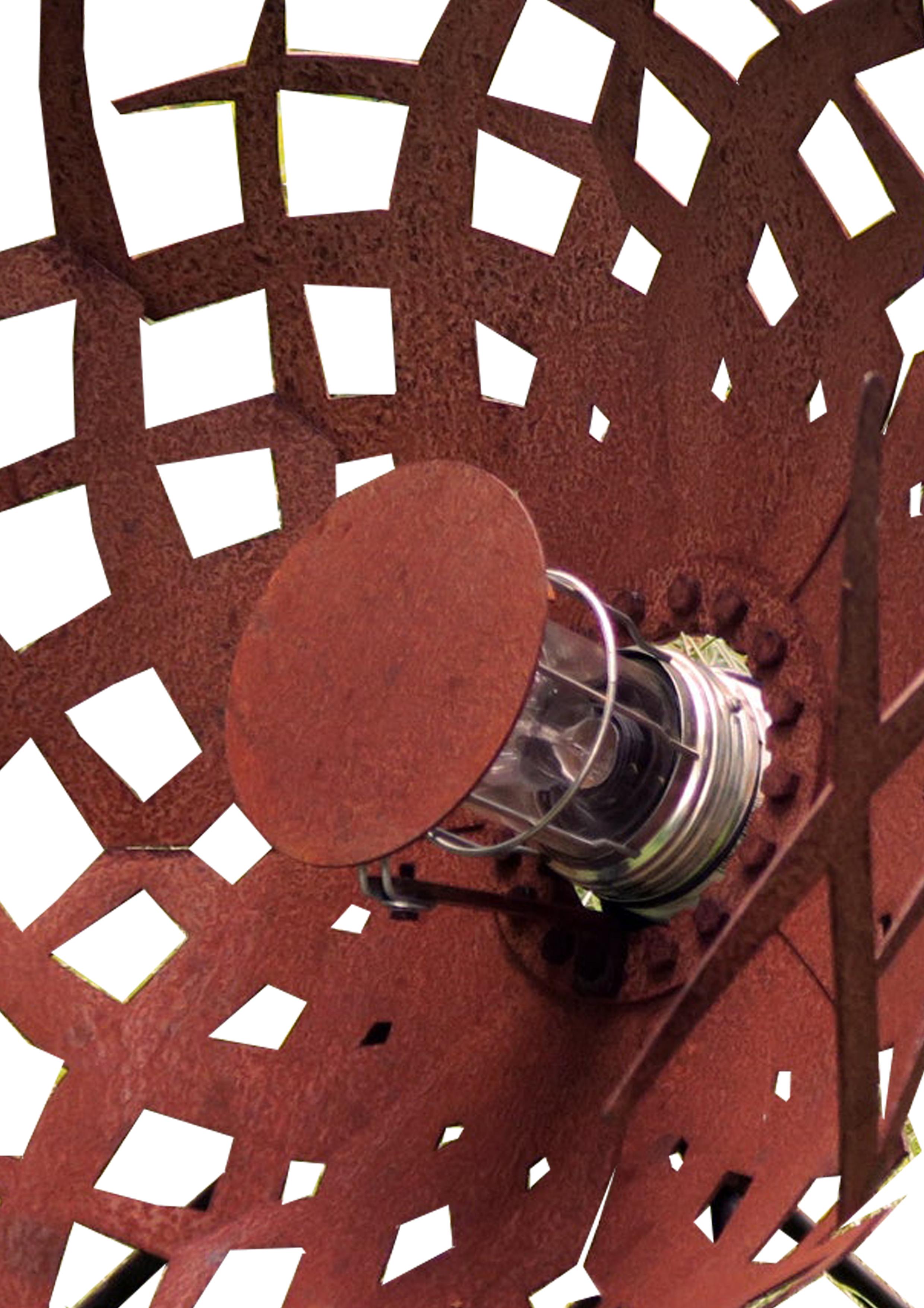 Lampe d'extérieur - Umbrella (Alpha) - Décoration de jardin d'art rouille - 70 cm - Art déco Art par Stefan Traloc